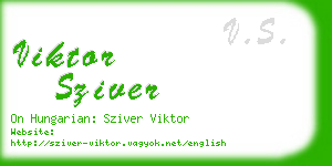 viktor sziver business card